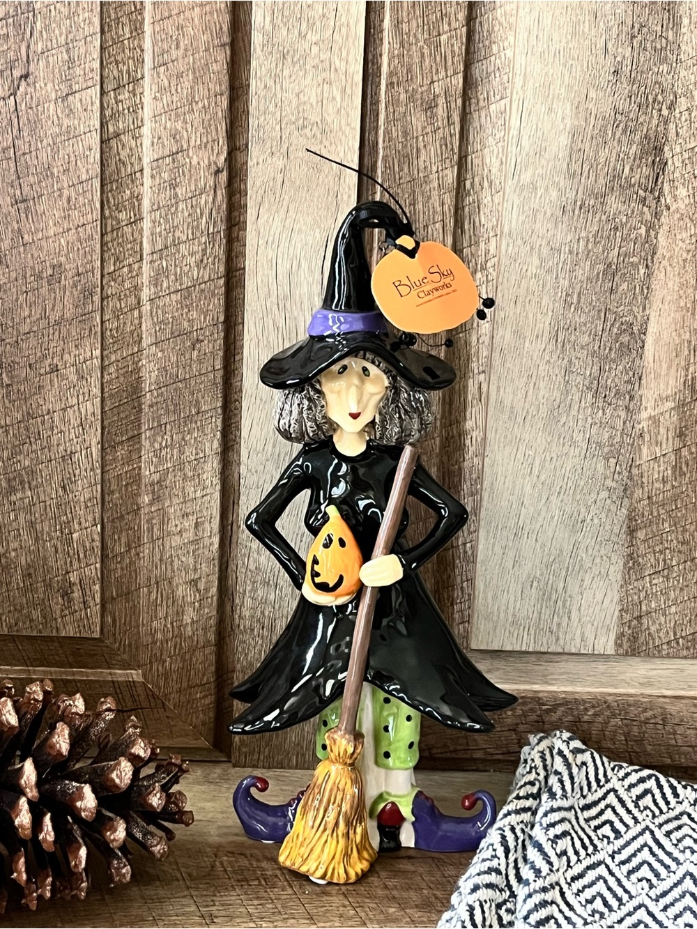 Blue Sky Clayworks Halloween Tall Witch Figurine Heather Goldminc NWT HTF
